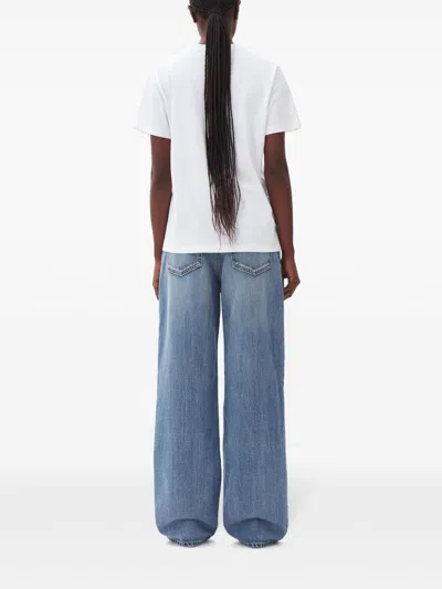 Ganni Basic Jersey Cherry Relaxed T-shirt In White