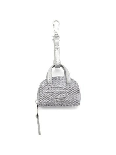 Diesel 1dr Dome Bag Charm In Metallic