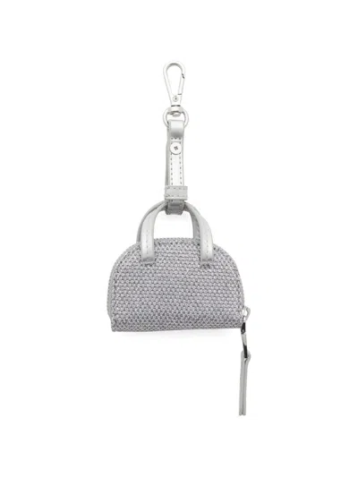 Diesel 1dr Dome Bag Charm In Metallic
