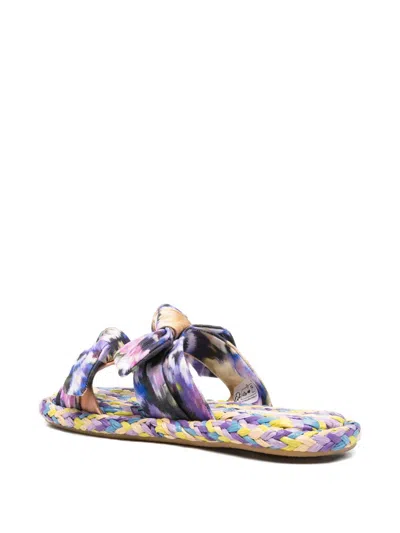 Zimmermann Carousel Linen Flat Sandals In Multi