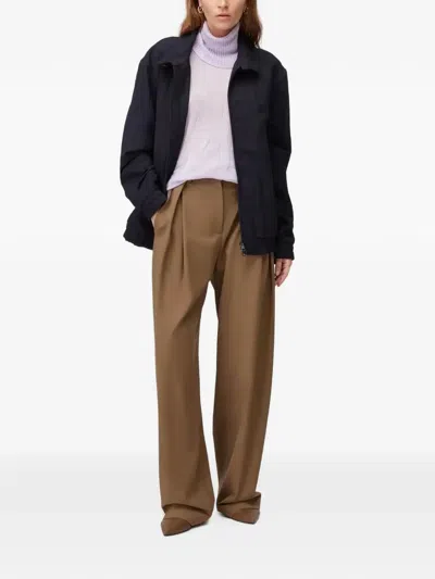 Retori Packable Zip-up Wool Bomber Jacket In Blue