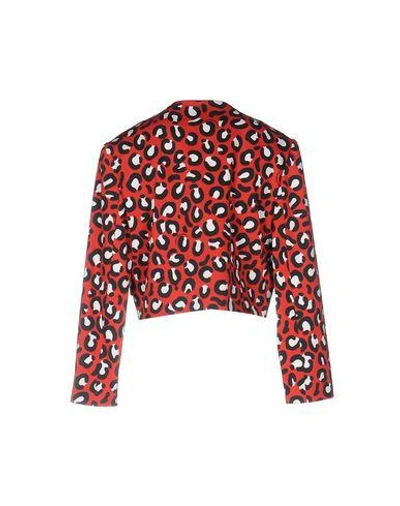 Shop Love Moschino Blazers In Red