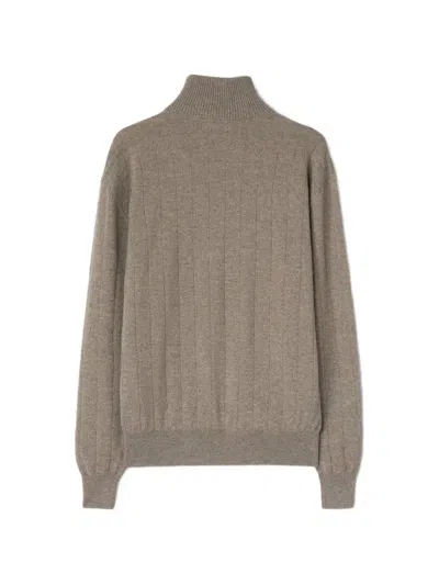 Retori Checkered Mock-neck Sweatshirt In Neutral