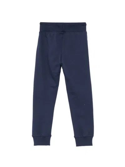 Hugo Boss Logo-patch Drawstring Track Pants In Blue