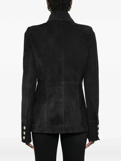 Galvan Suede Jacket In Black