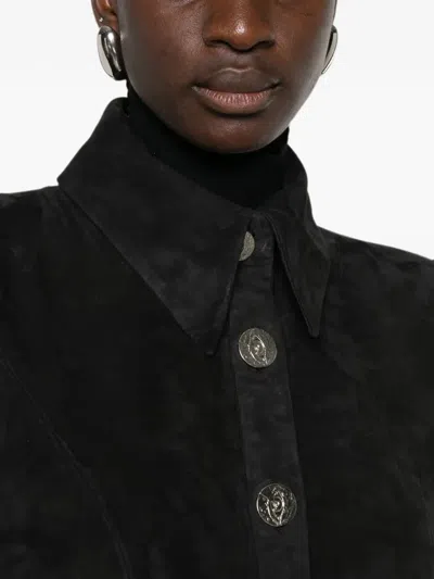 Galvan Suede Jacket In Black