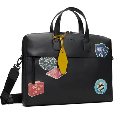 Paul Smith Black Folio Briefcase In Black