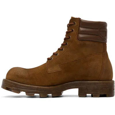 Diesel Tan D-hammer Combat Boots In Multi