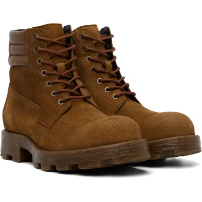 Diesel Tan D-hammer Combat Boots In Multi