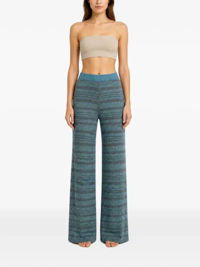 Retori Micro-check Trousers In Blue