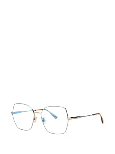 Tom Ford Geometric-frame Glasses In Metallic