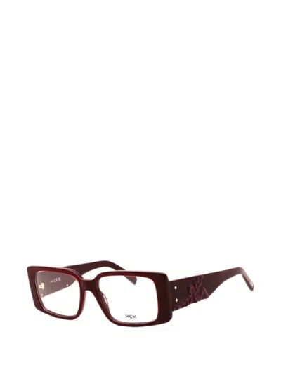 Mcm Rectangle-frame Glasses In Brown