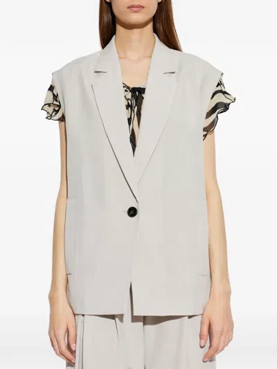Iro Soledad Single-breasted Vest In Gray