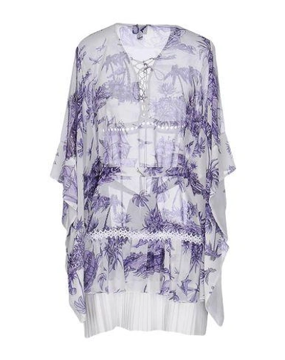 Shop Just Cavalli Patterned Shirts & Blouses In Purple