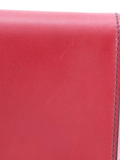 Pre-owned Dior Dio(r)evolution Flap Bag Leather Medium Shoulder Bag In Red