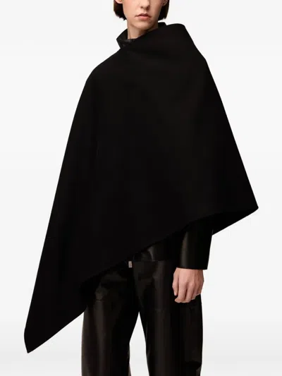 Retori Virgin-wool Cape In Black