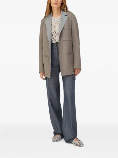 Retori Bicolour Wool Blazer In Multi