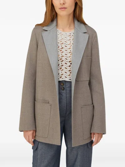 Retori Bicolour Wool Blazer In Multi