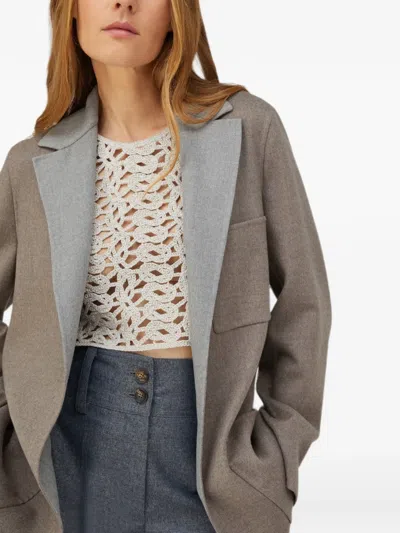 Retori Bicolour Wool Blazer In Multi