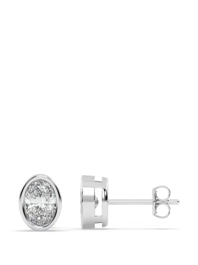Diamond Essentials Diamond Stud Earrings In Metallic