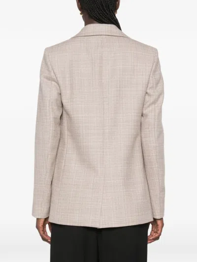 Fabiana Filippi Checked-pattern Single-breasted Blazer In Neutral