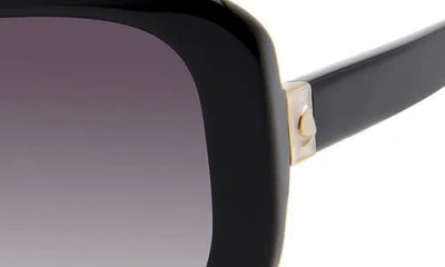 Kate Spade Dionna 52mm Polarized Gradient Rectangular Sunglasses In Black