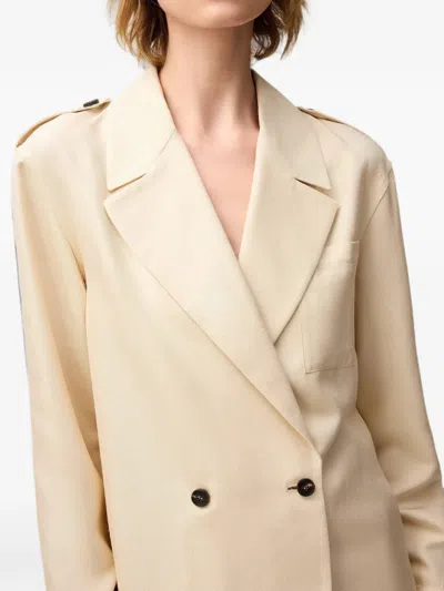Retori Two Buttons Silk Blazer In Neutral