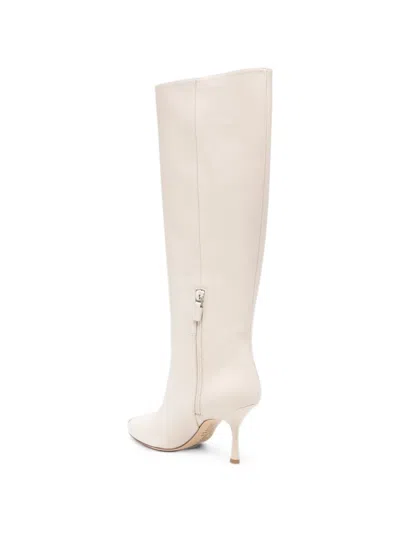 Stuart Weitzman Madison Leather Boots In White