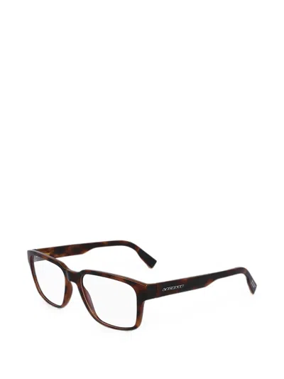 Lacoste Rectangle-frame Glasses In Brown
