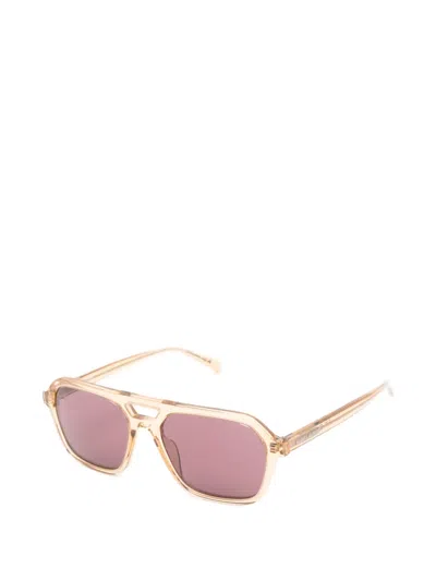 Saint Laurent Pilot-frame Sunglasses In Pink