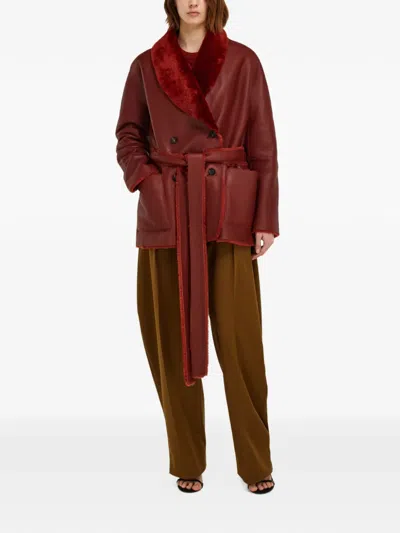 Ferragamo Reversible Shearling Jacket In Multi
