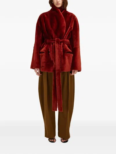 Ferragamo Reversible Shearling Jacket In Multi