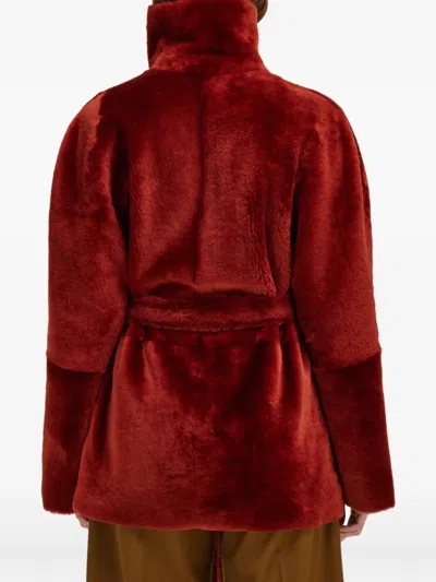 Ferragamo Reversible Shearling Jacket In Multi