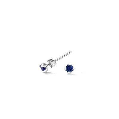 Dower & Hall 3mm Blue Sapphire Orissa Studs In Metallic