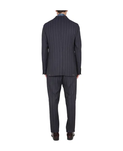 Etro Pinstripe-pattern Single Breasted Suit In Multi