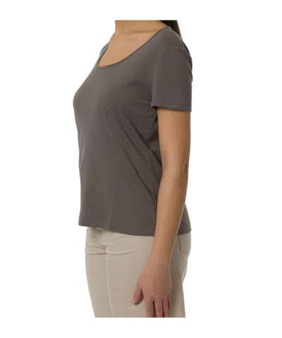 Max Mara Broadcloth Wool T-shirt In Gray