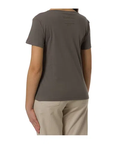 Max Mara Broadcloth Wool T-shirt In Gray