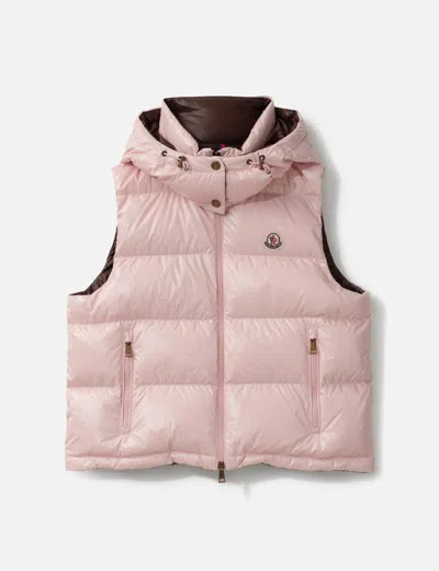 Moncler Niverolle Sleeveless Puffer Jacket In Pink