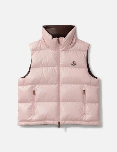 Moncler Niverolle Sleeveless Puffer Jacket In Pink