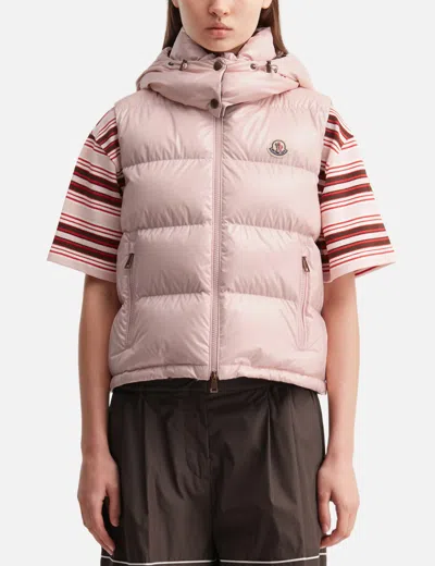 Moncler Niverolle Sleeveless Puffer Jacket In Pink