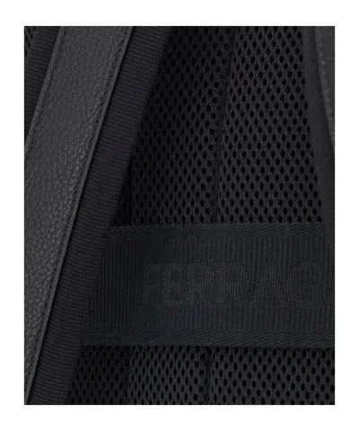 Ferragamo Monogram Backpack In Black