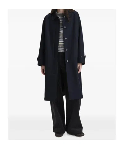 A.p.c. Mac Single-breasted Coat In Black
