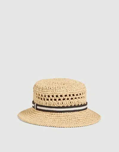 Brunello Cucinelli Techno Straw Hat In Brown