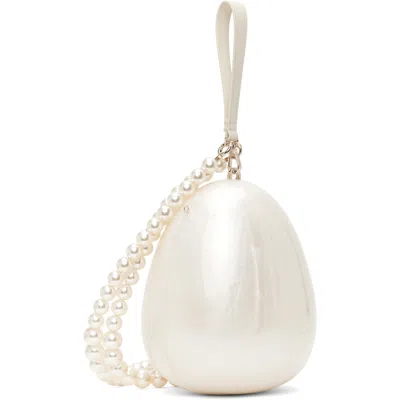 Simone Rocha オフホワイト ラージ Pearl Egg バッグ