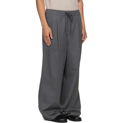 Essentials グレー Pleat Front ドローストリング パンツ