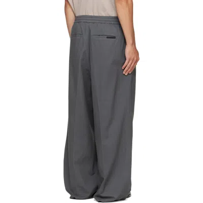 Essentials グレー Pleat Front ドローストリング パンツ