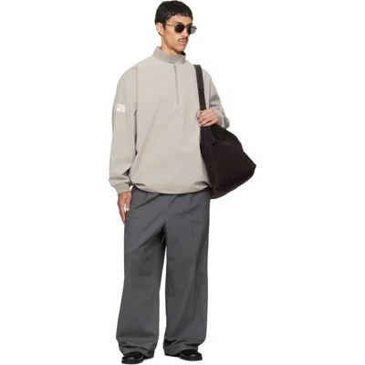 Essentials グレー Pleat Front ドローストリング パンツ
