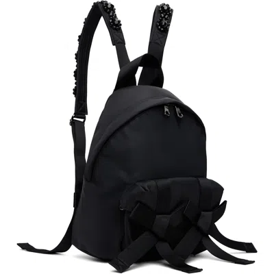Simone Rocha ブラック Beaded Utility Bow バックパック In Black