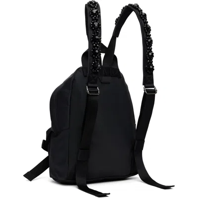 Simone Rocha ブラック Beaded Utility Bow バックパック In Black