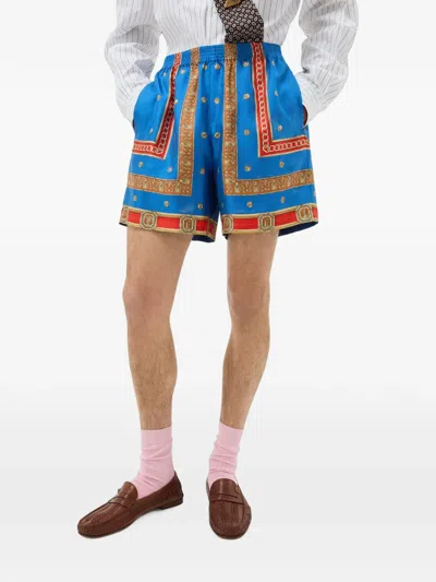 Versace Pattern-printed Twill Shorts In Multi
